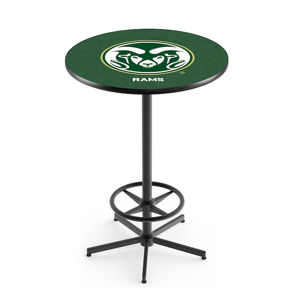 42" Black Colorado State Pub Table